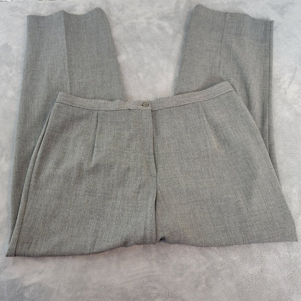 Kim Rogers Womens Pants‎ 18W Plus Straight Leg Gray Zip Fly Poly Blend GRA5E